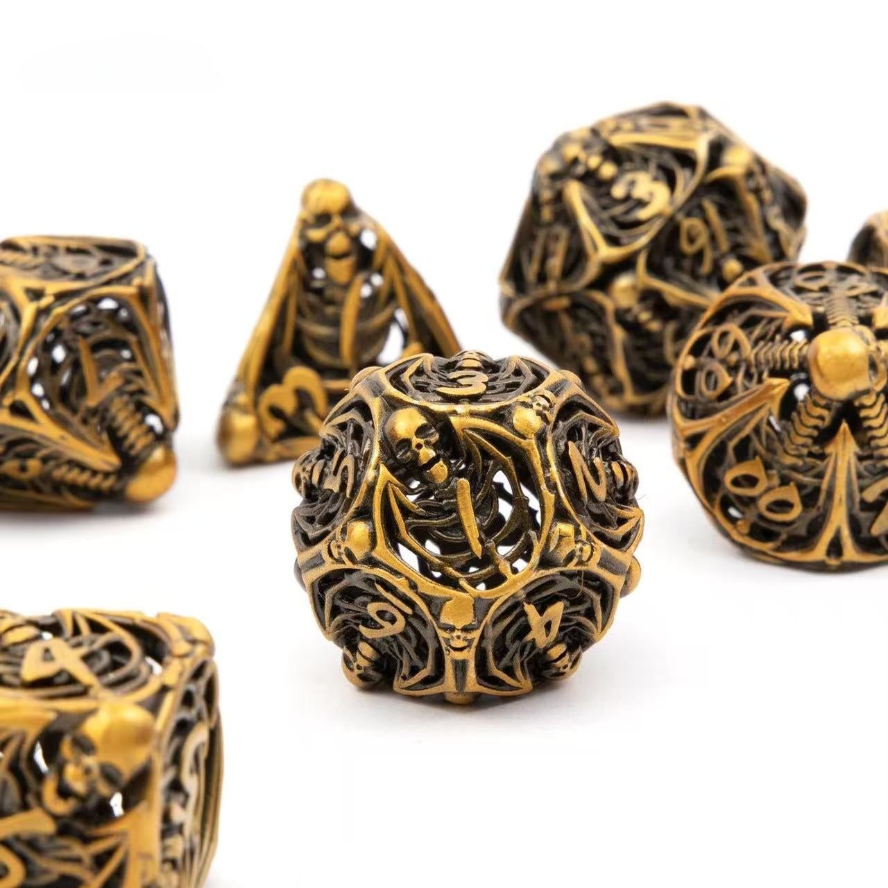 DIEACE D&D Skull Hollow Metal Dice