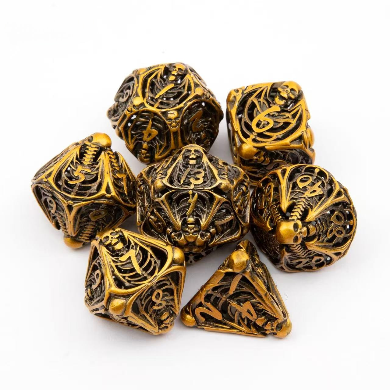 DIEACE D&D Skull Hollow Metal Dice