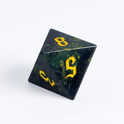 DIEACE D&D Sparrow Stone Gemstone Engraved Dice Set