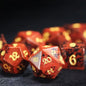 DIEACE D&D Golden Swan Gemstone Engraved Dice Set