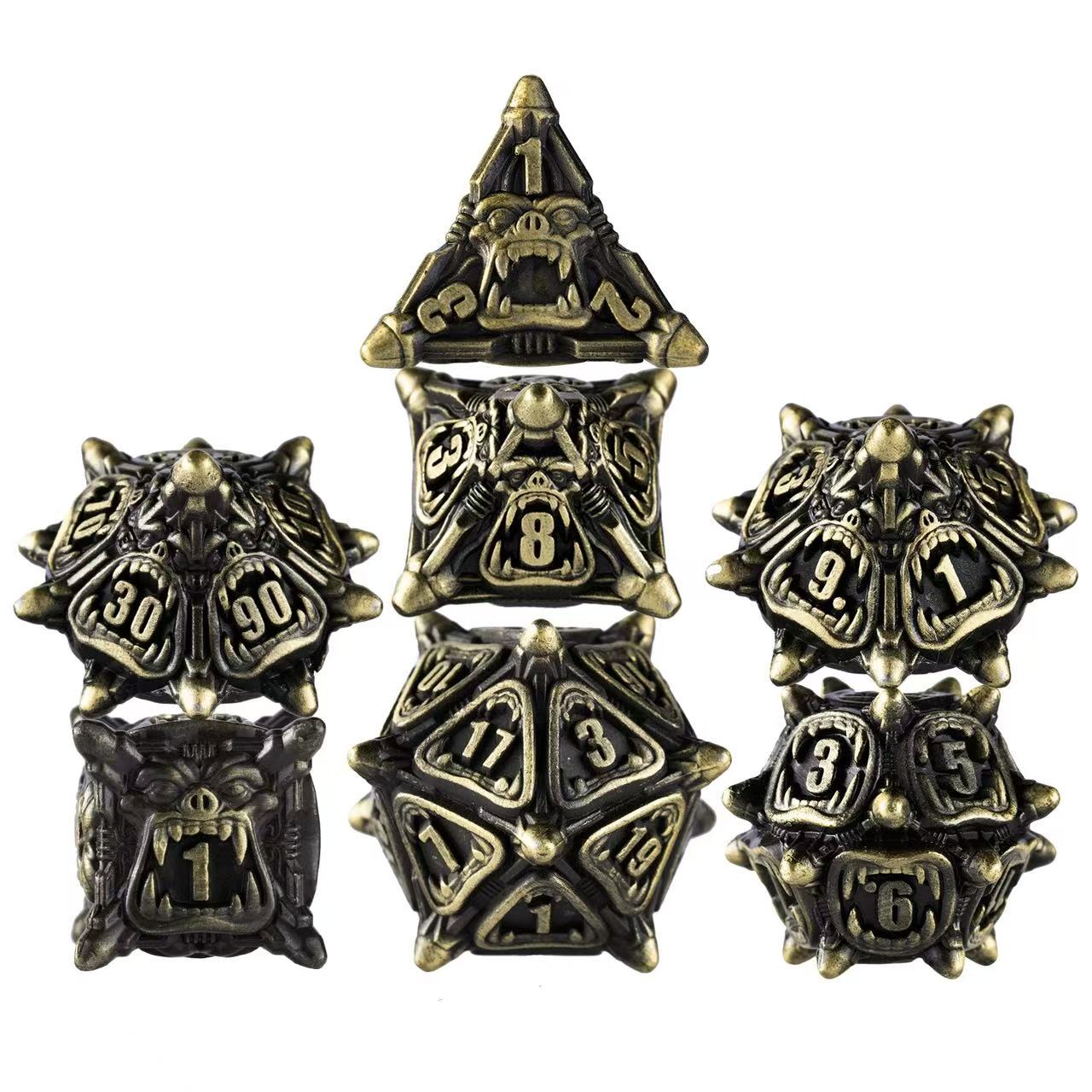 DIEACE D&D Demon Lord Hollow Metal Dice