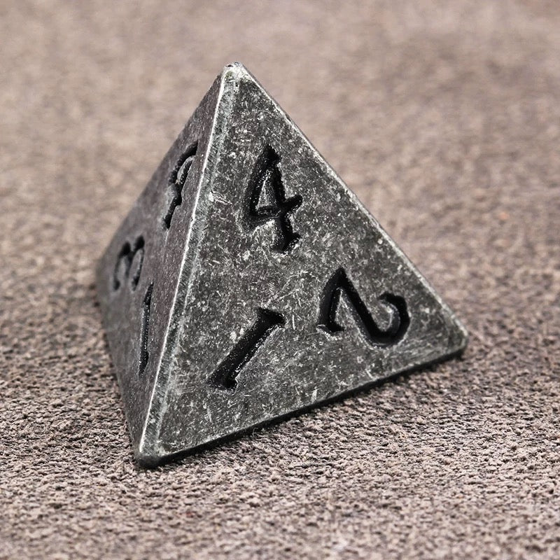 DIEACE D&D Vintage Solid Metal Dice