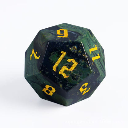 DIEACE D&D Sparrow Stone Gemstone Engraved Dice Set