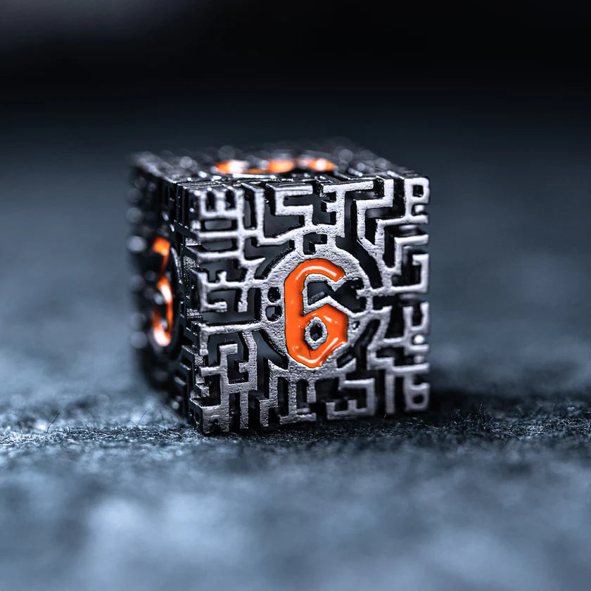 DIEACE D&D Maze Hollow Metal Dice