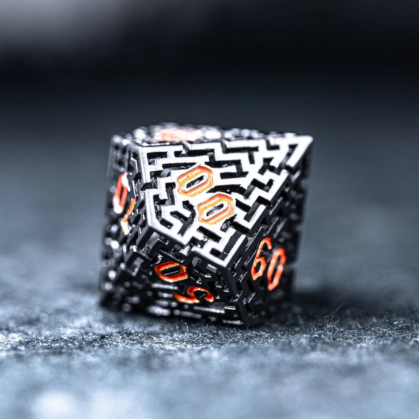 DIEACE D&D Maze Hollow Metal Dice