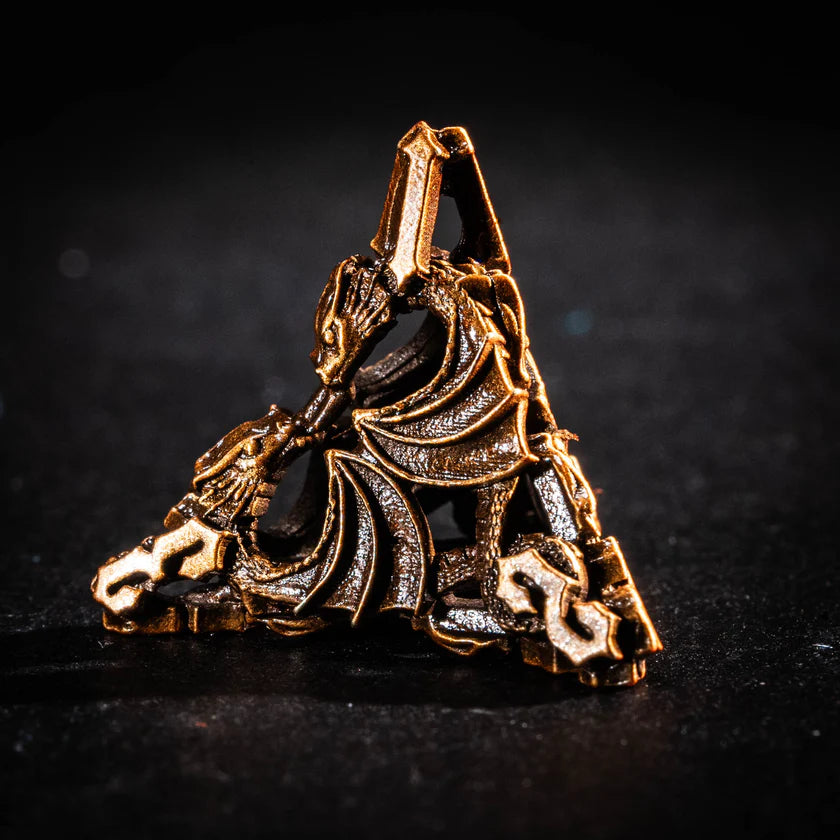 DIEACE D&D Twin Dragon Hollow Metal Dice