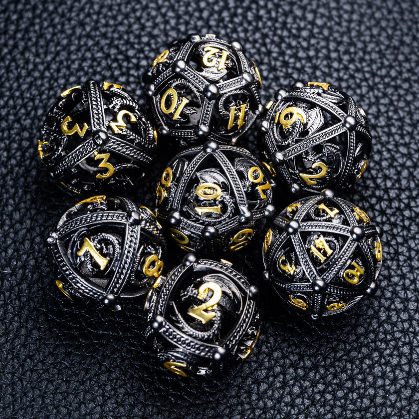 DIEACE D&D Spherical Dragon Hollow Metal Dice