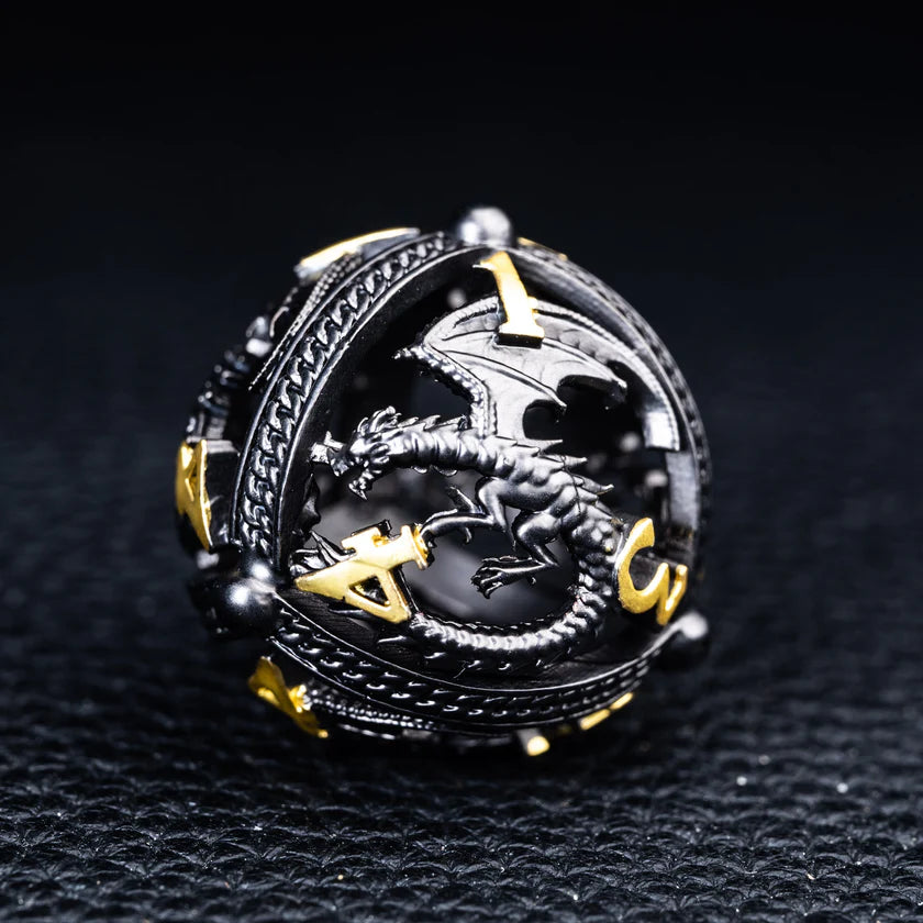 DIEACE D&D Spherical Dragon Hollow Metal Dice