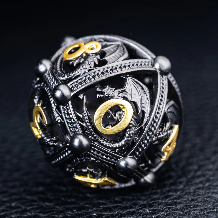 DIEACE D&D Spherical Dragon Hollow Metal Dice