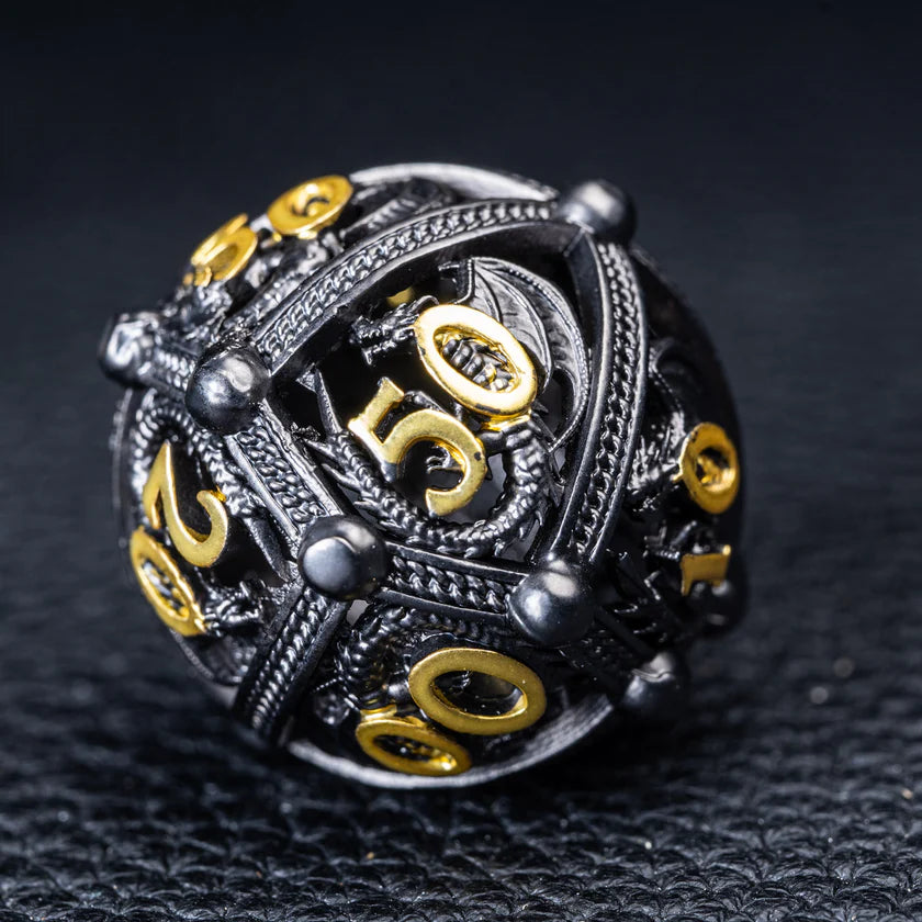 DIEACE D&D Spherical Dragon Hollow Metal Dice