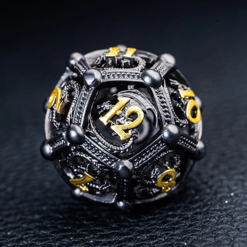 DIEACE D&D Spherical Dragon Hollow Metal Dice