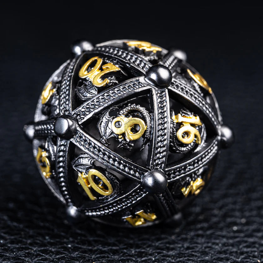 DIEACE D&D Spherical Dragon Hollow Metal Dice