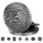 DIEACE D&D Wolf Design Metal Pocket Watch Dice