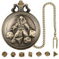 DIEACE D&D Wizard-themed Metal Pocket Watch Dice Set
