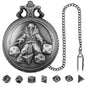 DIEACE D&D Wizard-themed Metal Pocket Watch Dice Set