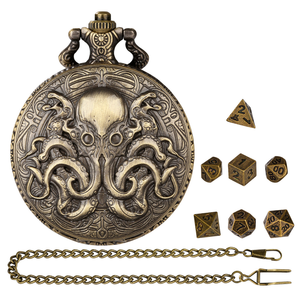 DIEACE C&C Classic Pocket Watch Metal Dice Set
