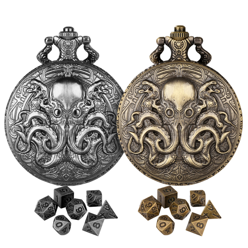 DIEACE C&C Classic Pocket Watch Metal Dice Set