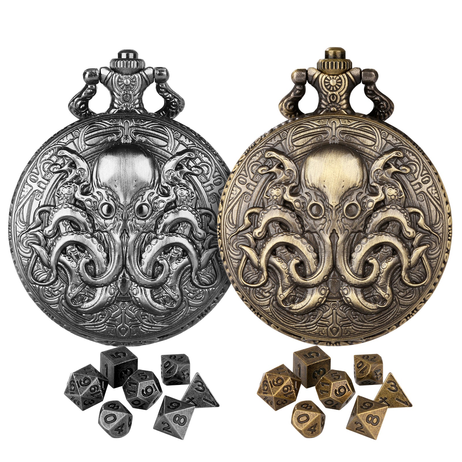 DIEACE C&C Classic Pocket Watch Metal Dice Set