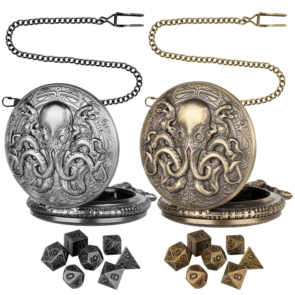 DIEACE C&C Classic Pocket Watch Metal Dice Set