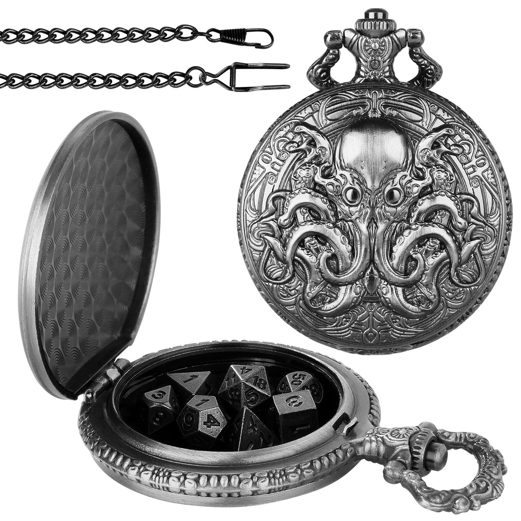 DIEACE C&C Classic Pocket Watch Metal Dice Set