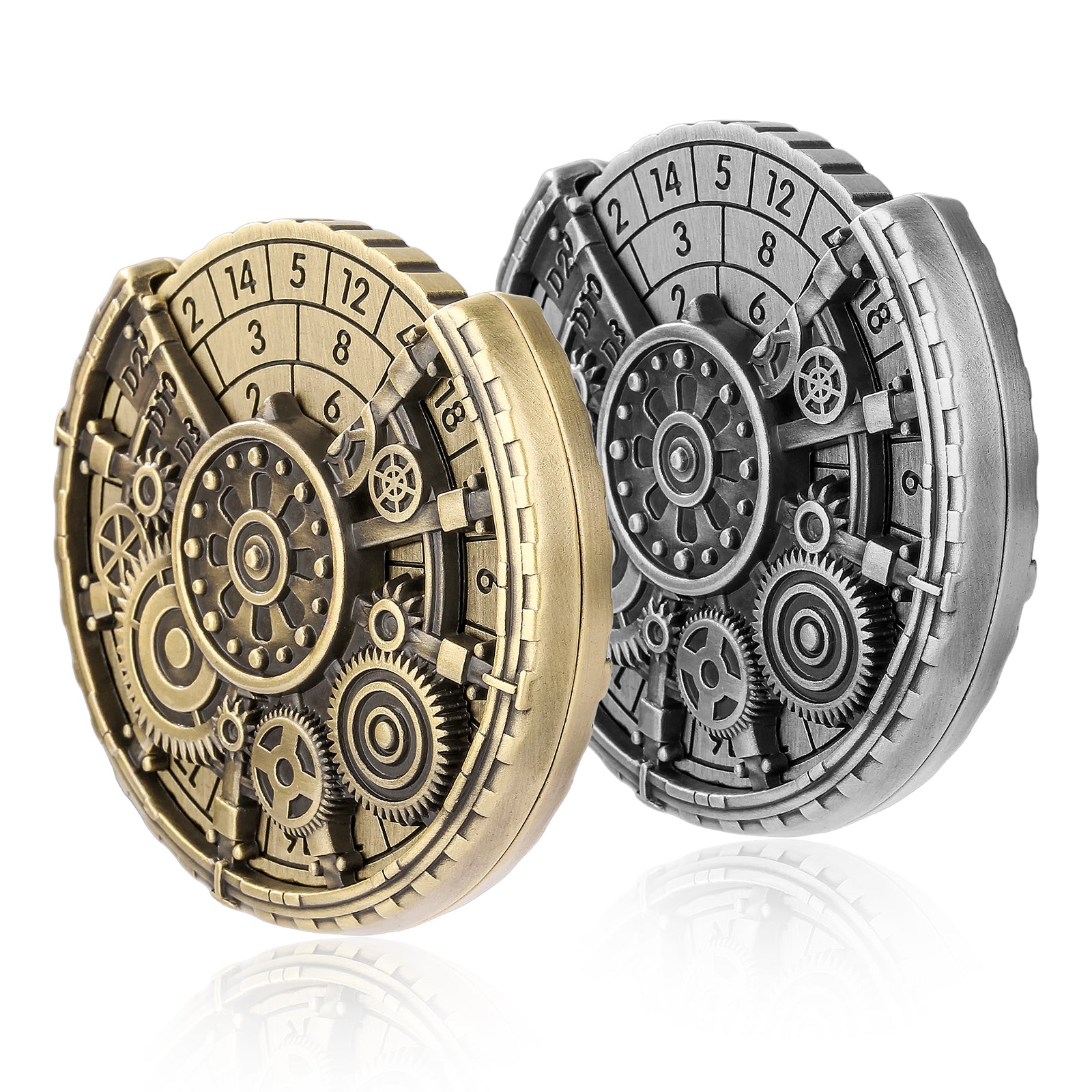 DIEACE D&D Destiny Gear Metal Spinner Dice - 7 in 1
