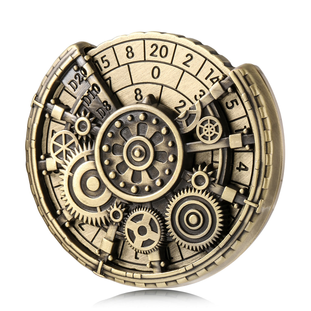 DIEACE D&D Destiny Gear Metal Spinner Dice - 7 in 1