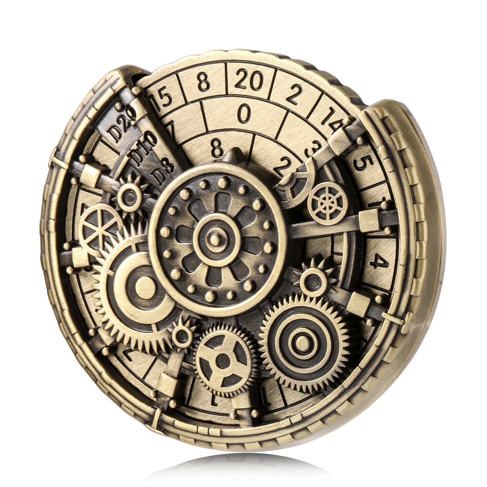 DIEACE D&D Destiny Gear Metal Spinner Dice - 7 in 1