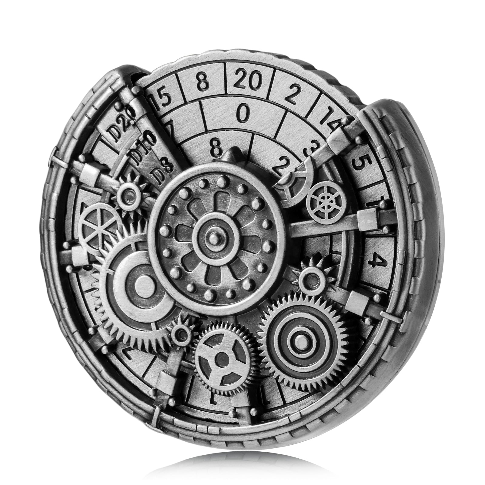 DIEACE D&D Destiny Gear Metal Spinner Dice - 7 in 1