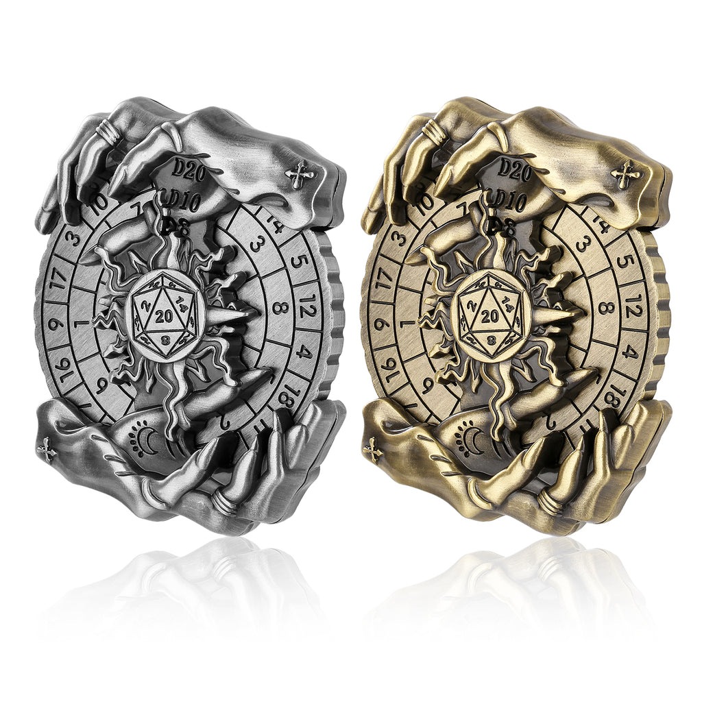 DIEACE D&D Magic Hand Metal Spinner Dice - 7 in 1