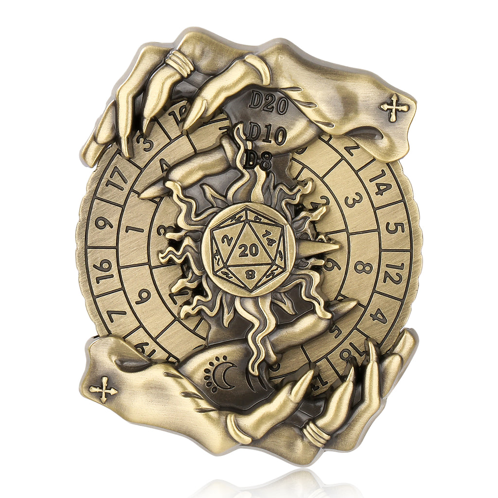 DIEACE D&D Magic Hand Metal Spinner Dice - 7 in 1