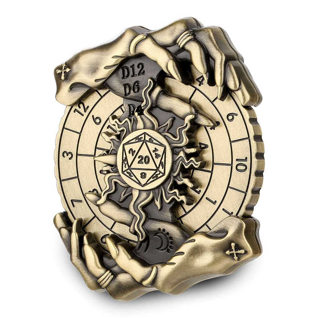 DIEACE D&D Magic Hand Metal Spinner Dice - 7 in 1