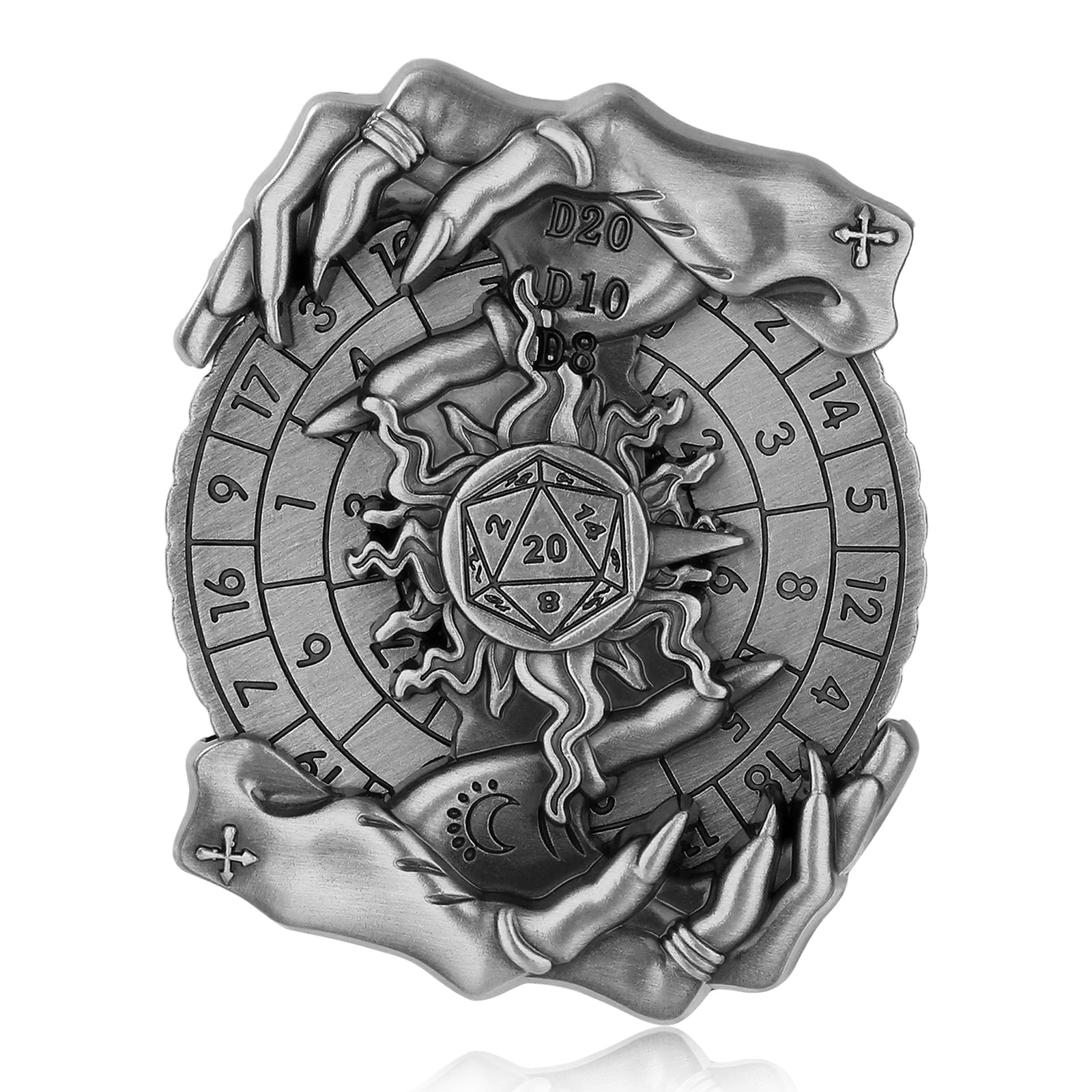 DIEACE D&D Magic Hand Metal Spinner Dice - 7 in 1