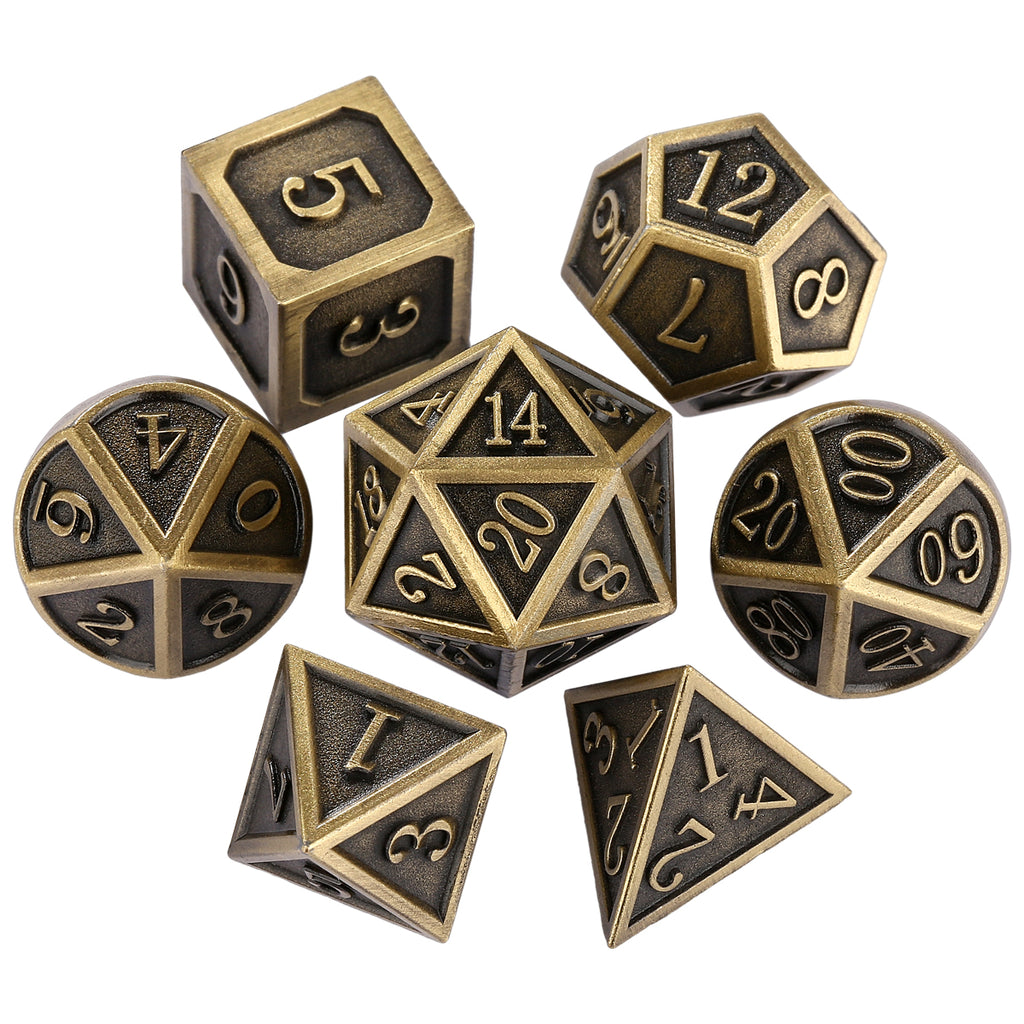 DIEACE D&D Solid Metal Dice Set