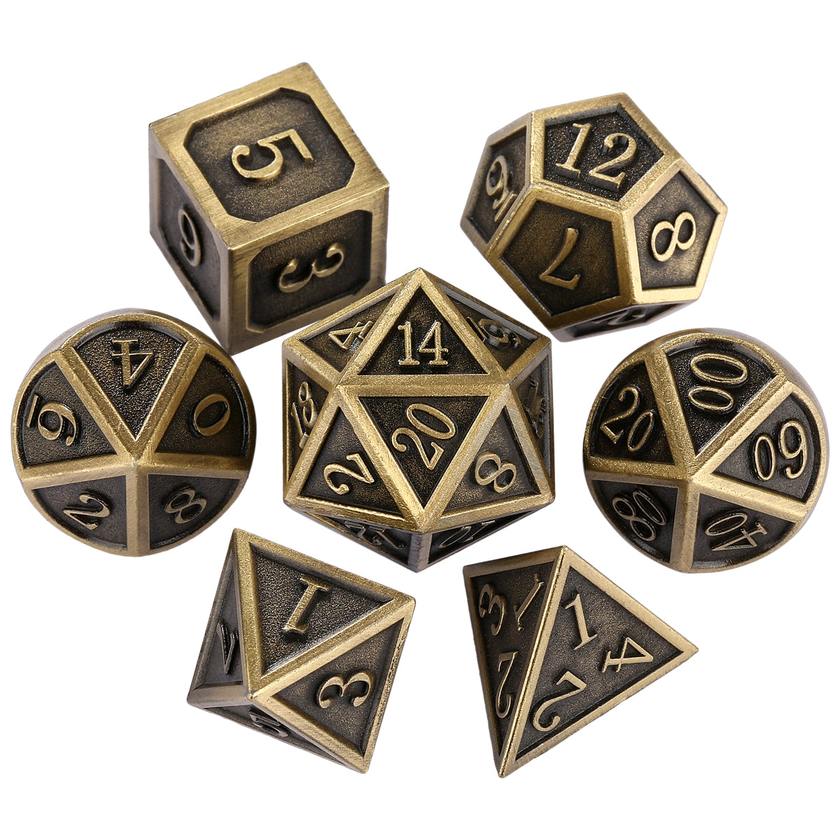 DIEACE D&D Solid Metal Dice Set