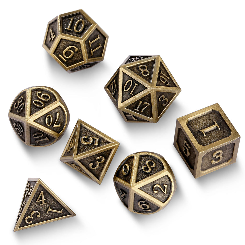 DIEACE D&D Solid Metal Dice Set