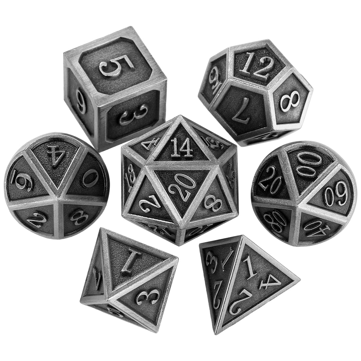 DIEACE D&D Solid Metal Dice Set