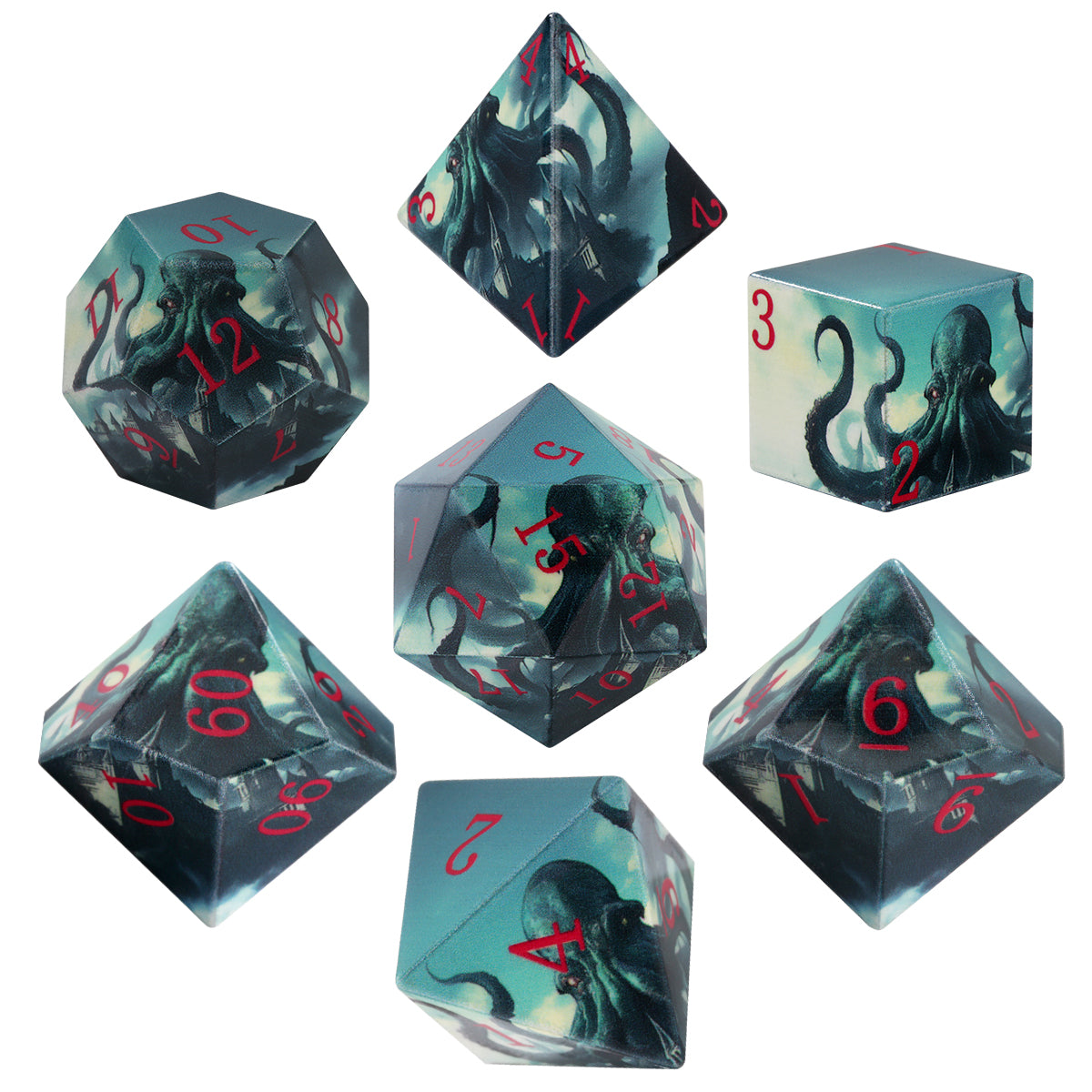 DIEACE C&C 3D Printed Octopus Dice Set