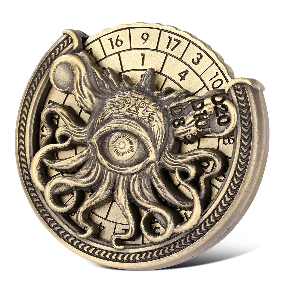 DIEACE C&C Hollow Evil Eye Metal Spinner Dice - 7 in 1