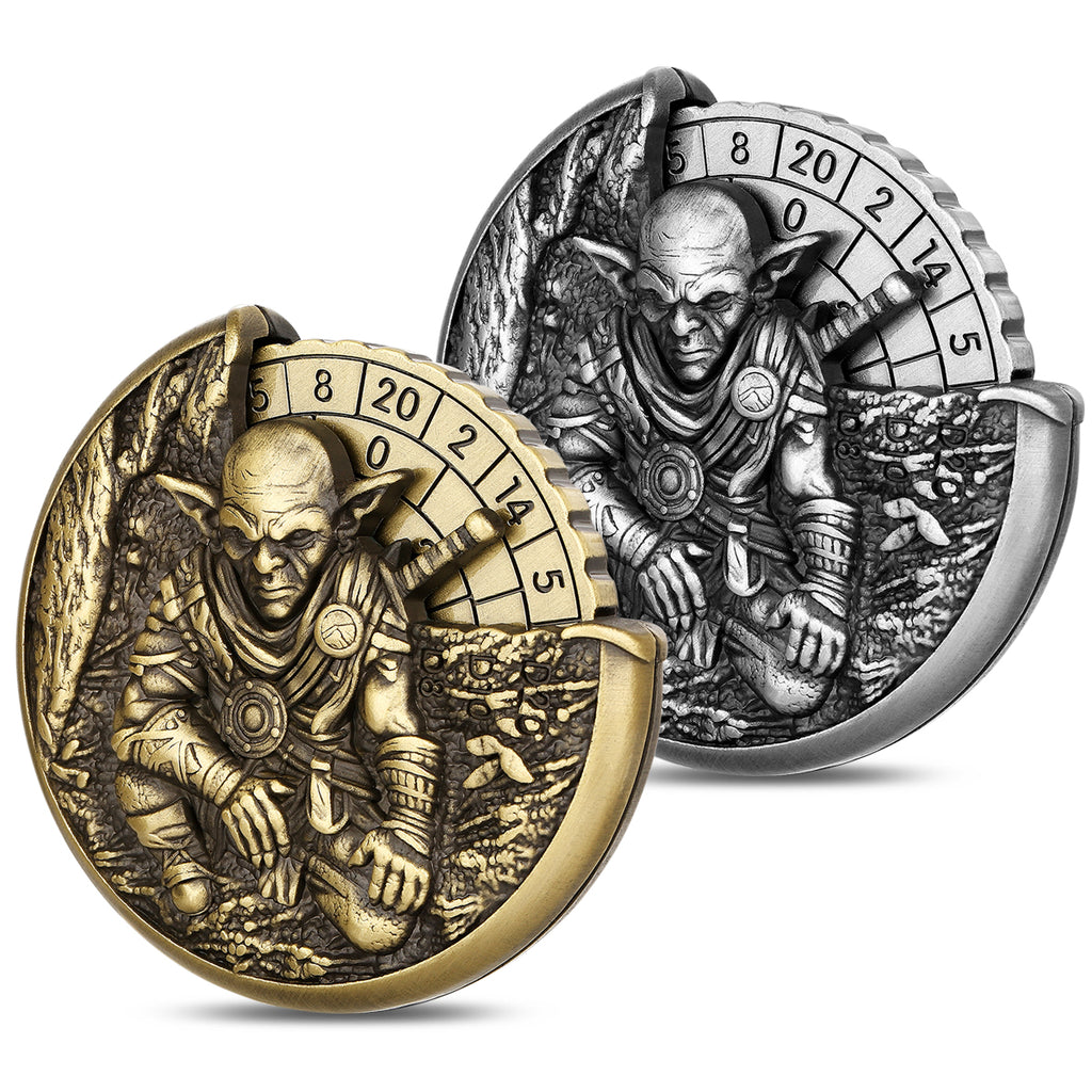 DIEACE D&D Goblin Metal Spinner Dice - 7 in 1