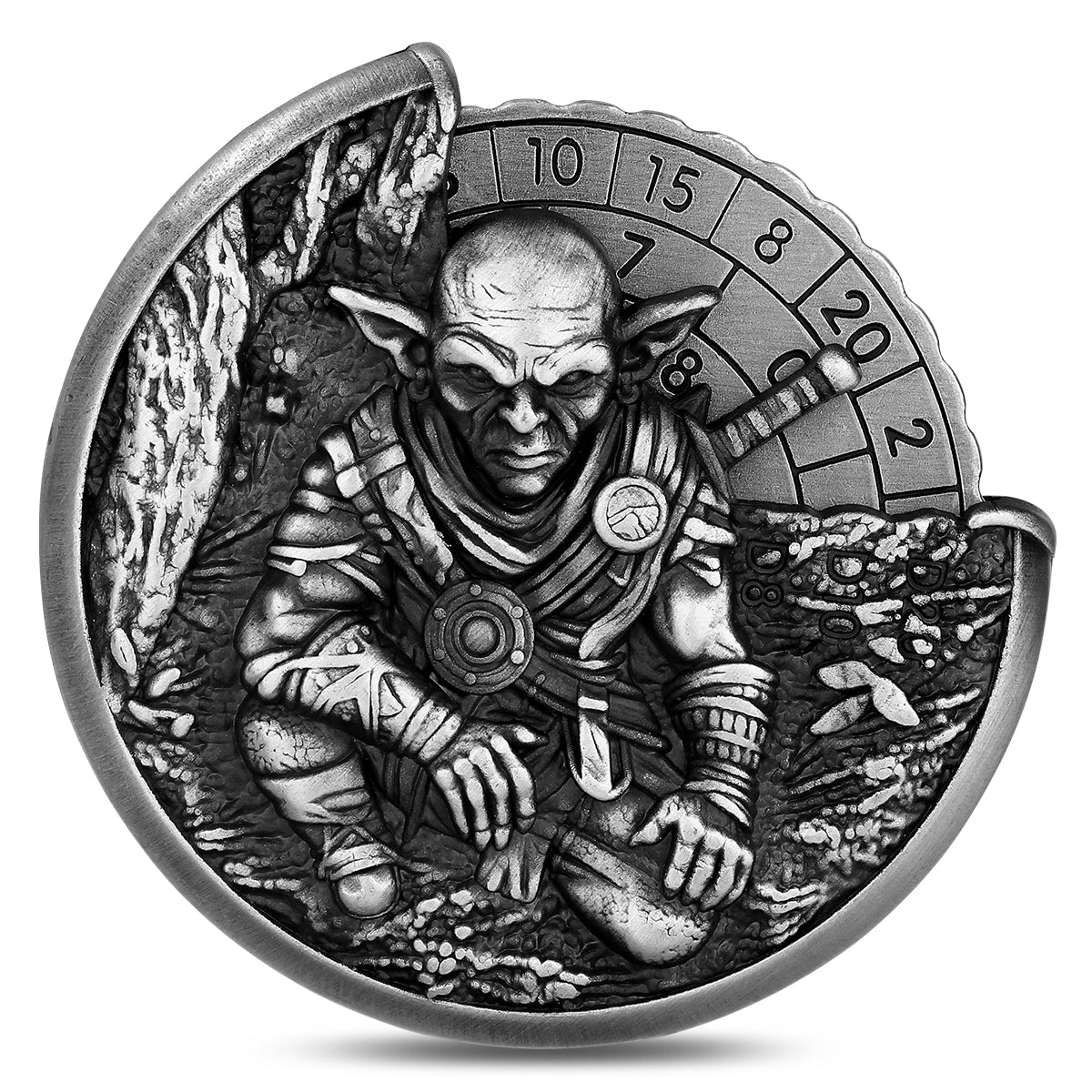 DIEACE D&D Goblin Metal Spinner Dice - 7 in 1