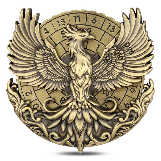 DIEACE D&D Phoenix Metal Spinner Dice  7-in-1