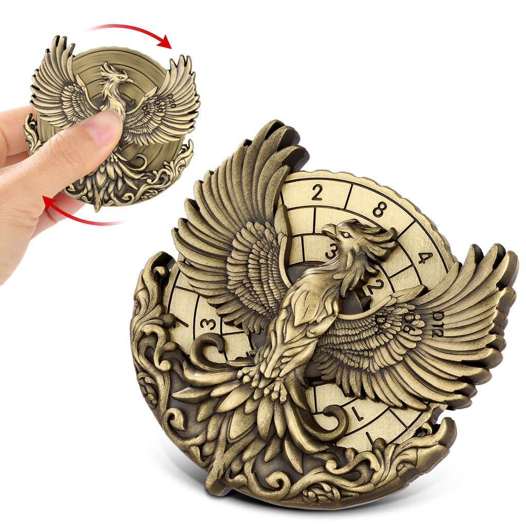 DIEACE D&D Phoenix Metal Spinner Dice  7-in-1