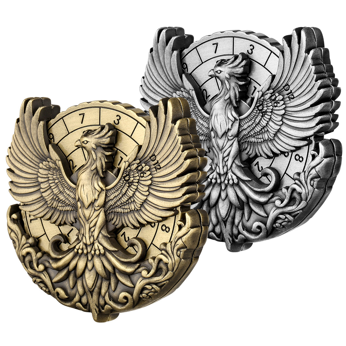 DIEACE D&D Phoenix Metal Spinner Dice  7-in-1