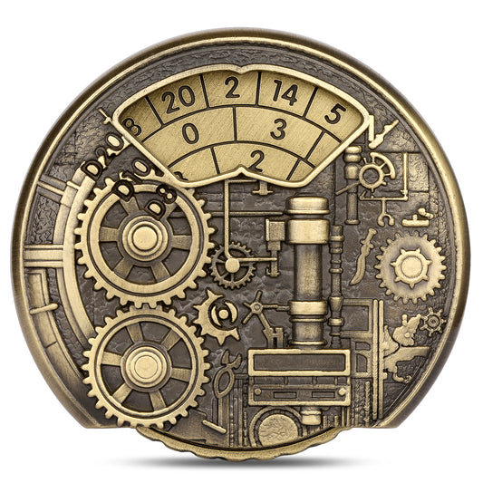 DIEACE D&D Steampunk Gear Metal Spinner Dice  7-in-1