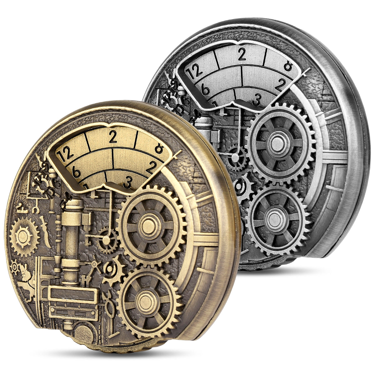 DIEACE D&D Steampunk Gear Metal Spinner Dice  7-in-1