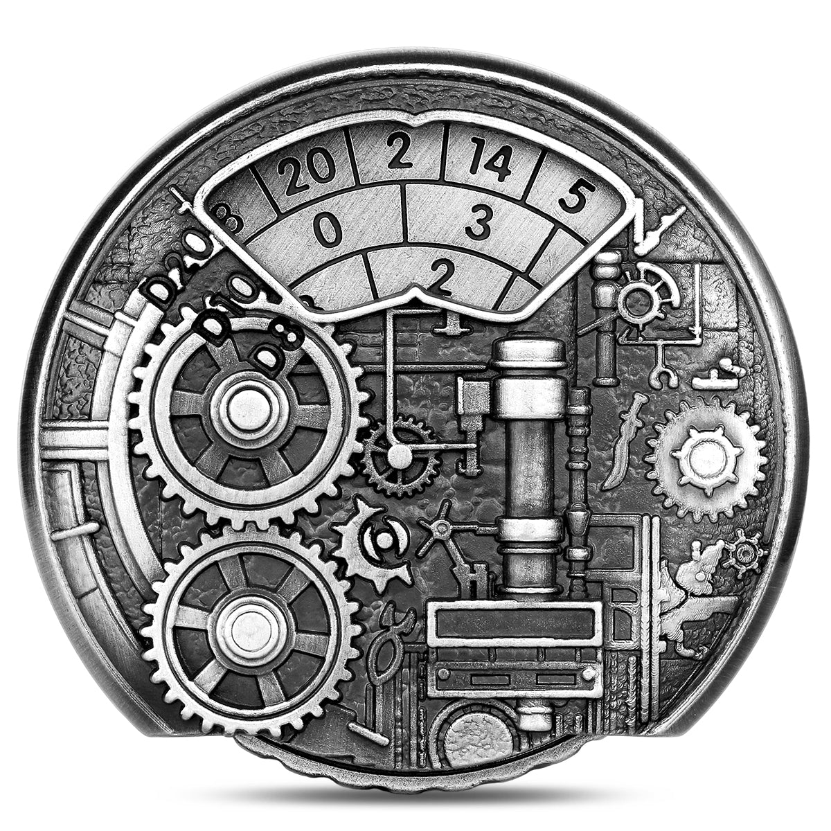 DIEACE D&D Steampunk Gear Metal Spinner Dice  7-in-1