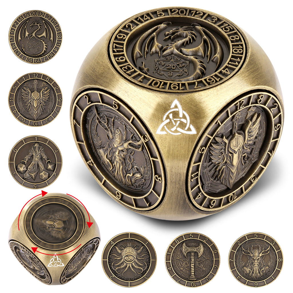 DIEACE D&D Six - Sided Metal Dice 7 - in - 1