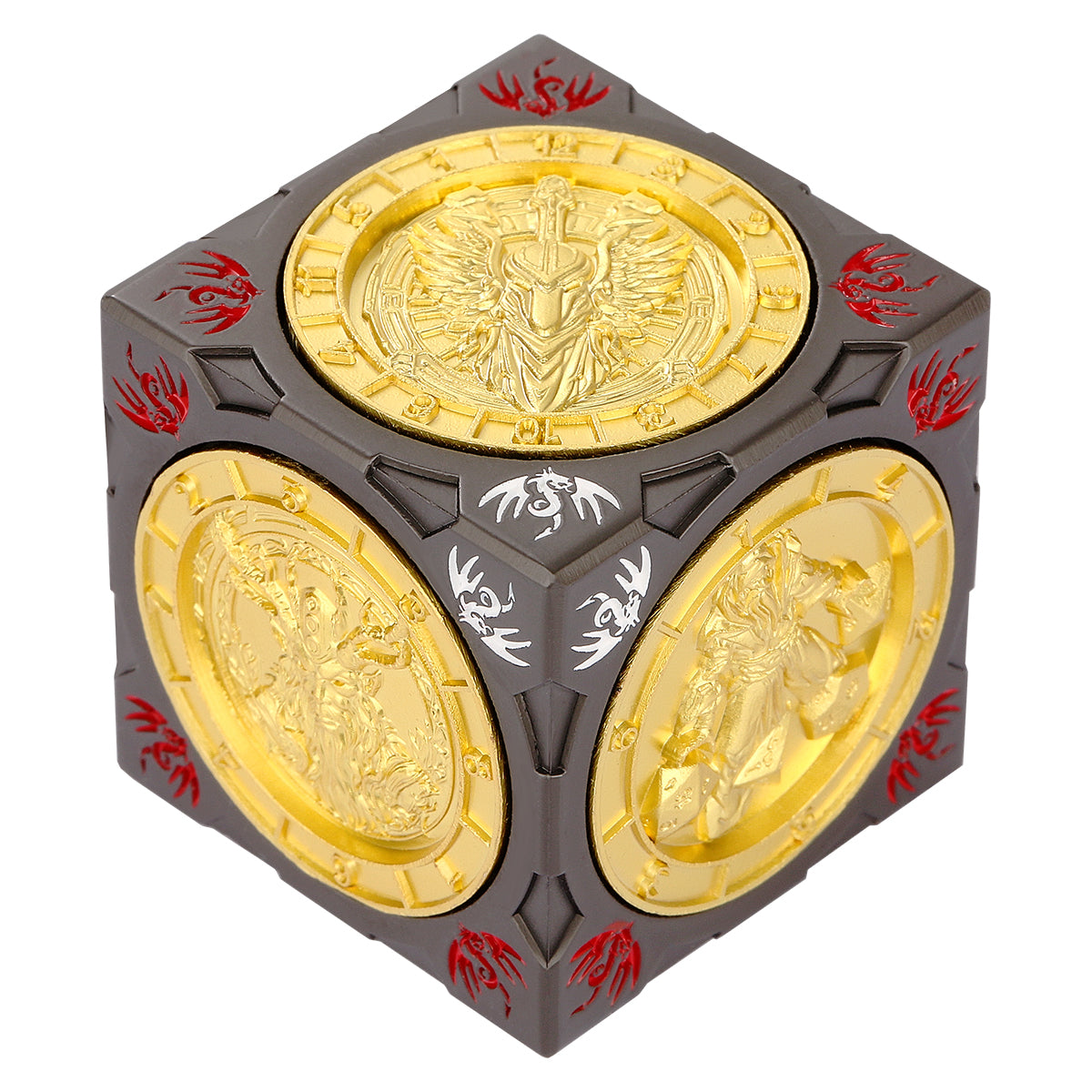 DIEACE D&D Square 6-Sided Metal Dice 7-in-1