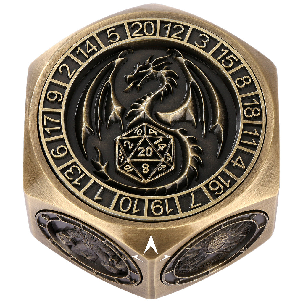 DIEACE D&D Low-Profile 6-Sided Metal Dice 7-in-1
