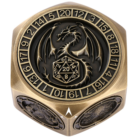 DIEACE D&D Low-Profile 6-Sided Metal Dice 7-in-1